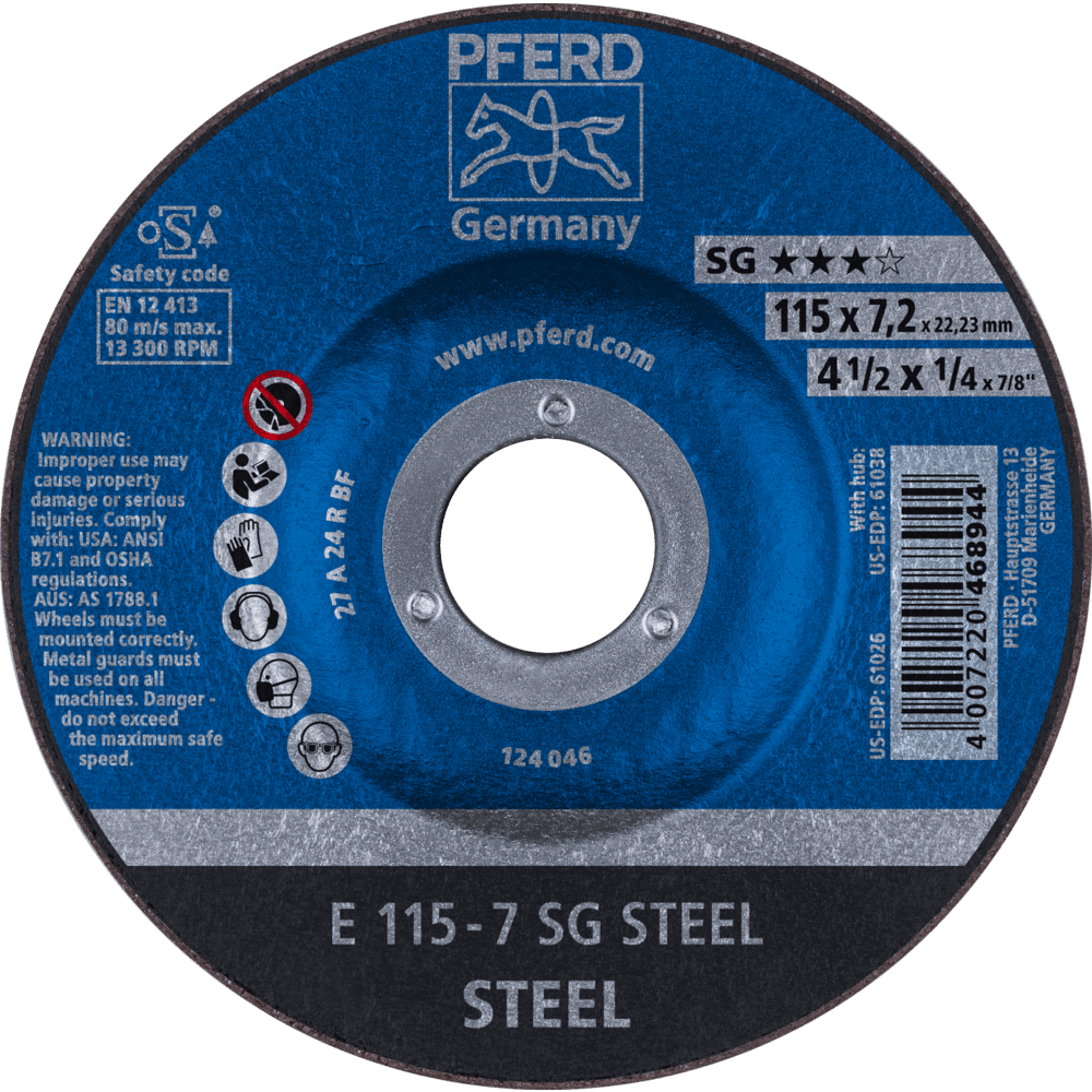 PFERD Schruppscheiben E 115-7 SG STEEL