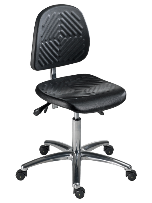 Arbeitsdrehstuhl mit Rollen ESD-Ausführung, Sitzhöhe 490 - 630 mm, Tragkraft ...