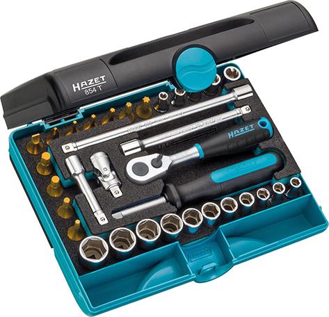 Steckschlüssel-Garnitur 1/4" 854T 33-teilig Hazet