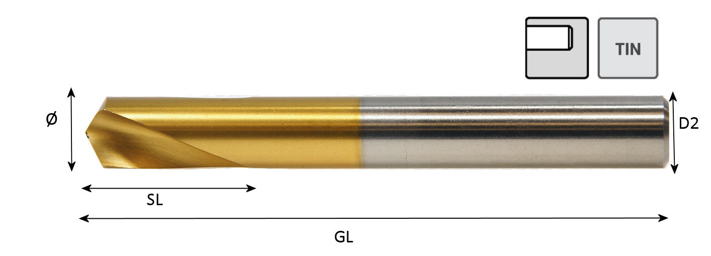NC-Anbohrer 120° Bohrer-Ø:5,00