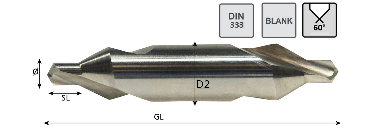 Zentrierbohrer DIN333 A Bohrer-Ø:1,25
