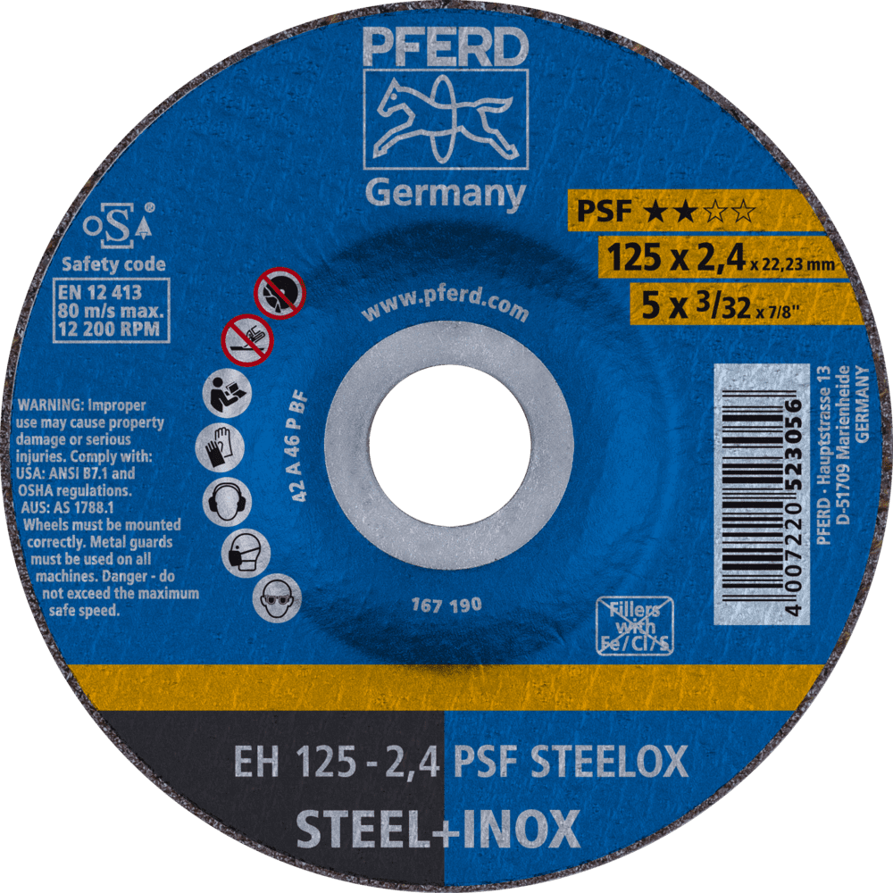 PFERD Trennscheiben EH 125-2,4 PSF STEELOX (10)