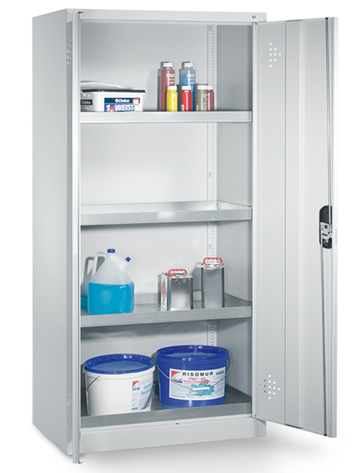 Umweltschrank, 2 x Flügeltüren, 3x verstellbarer verzinkter Boden, 4x Kunstst...