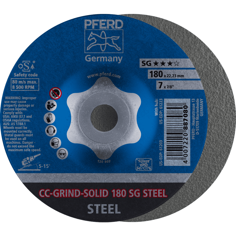 PFERD CC-GRIND (inkl. SOLID, FLEX, STRONG) CC-GRIND SOLID 180 SG STEEL