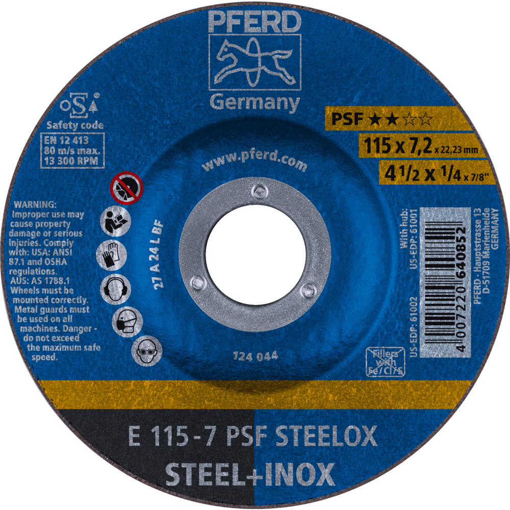 PFERD Schruppscheiben E 115-7 PSF STEELOX
