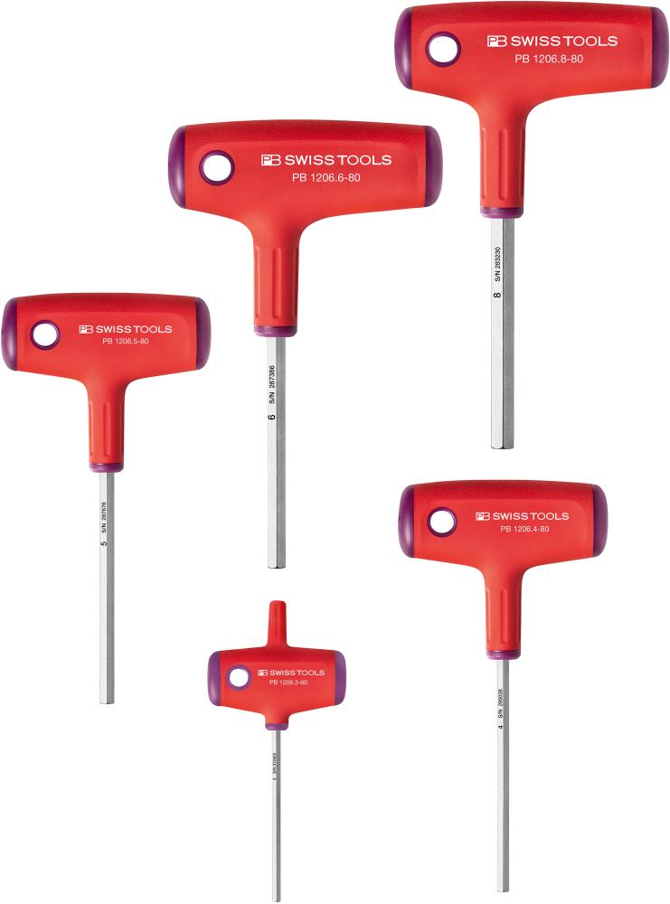 Quergriff-SchraubendreherSatz im Karton 5-teilig 3-8mm PB Swiss Tools
