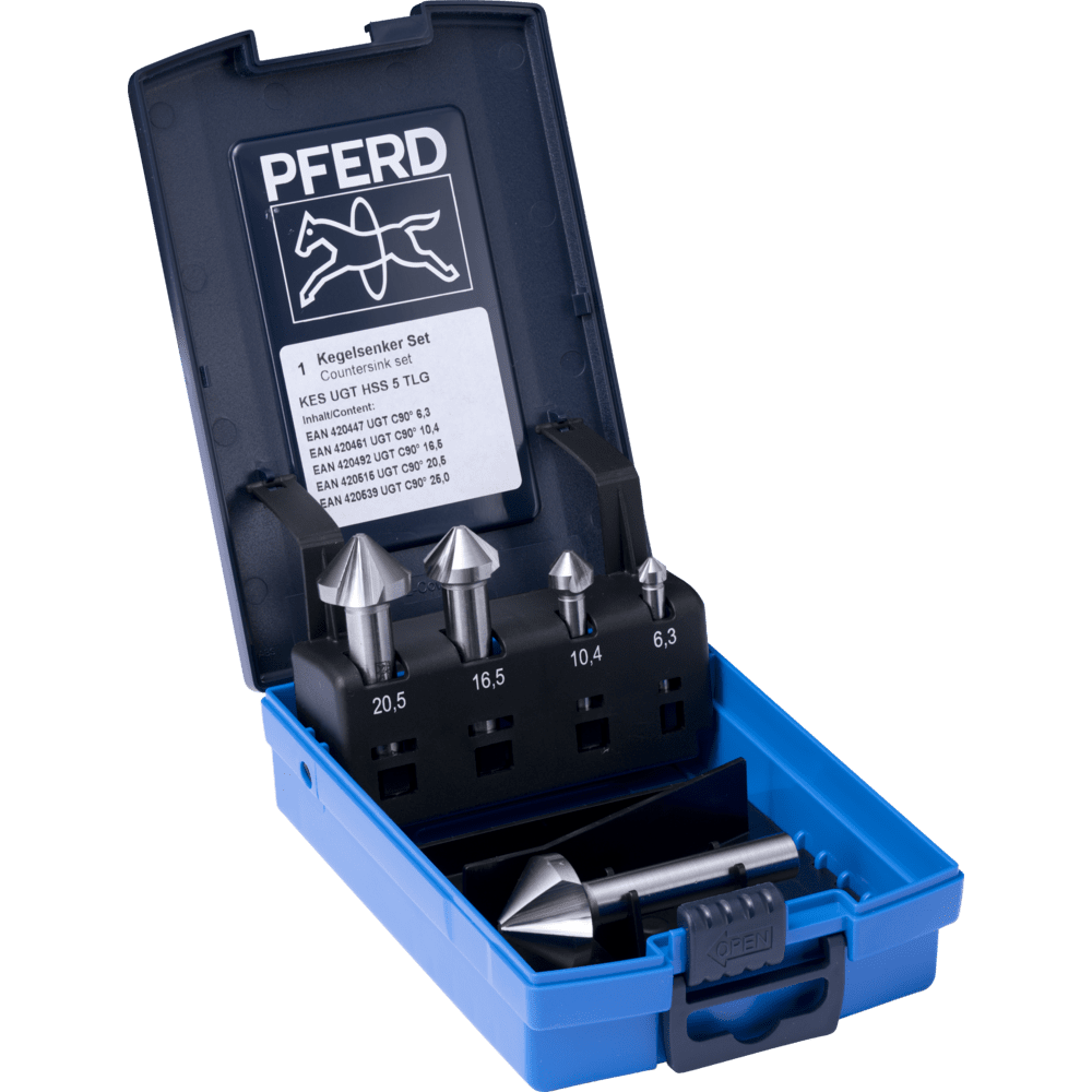 PFERD Bohr- und Senkwerkzeuge SET UGT HSS DIN335 C90° 5