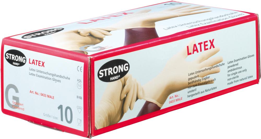 Einweghandsch.Male, LatexGr. 9,gep(Box a 100 St.)