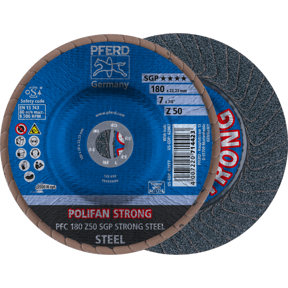 PFERD POLIFAN-Fächerscheiben PFC 180 Z 50 SGP STRONG STEEL