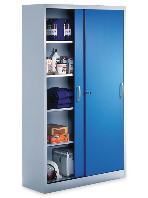 Schiebetürenschrank mit Dreh-/Druckzylinderschloss