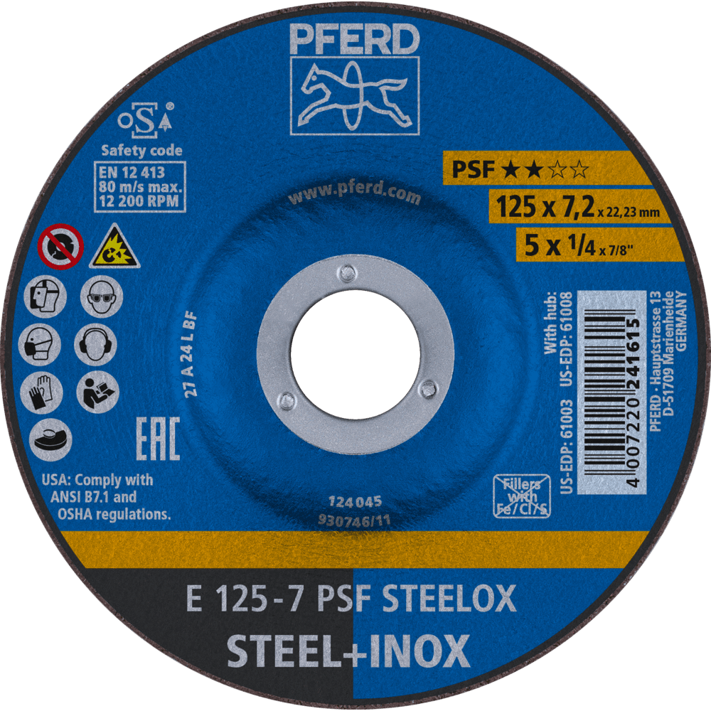 PFERD Schruppscheiben E 125-7 PSF STEELOX