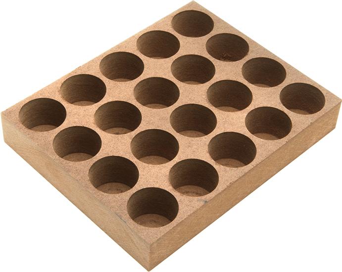 Holzsockel für ER16 10 Bohrungen FORTIS