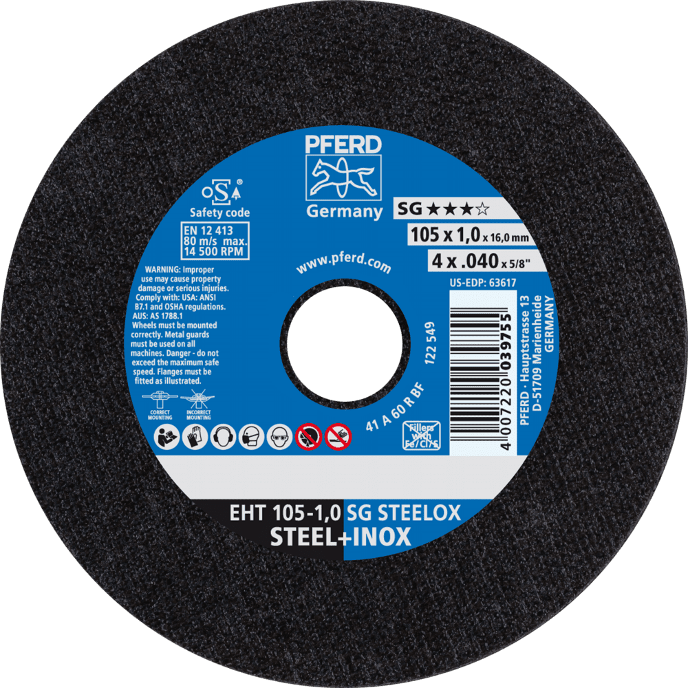 PFERD Trennscheiben EHT 105-1,0 SG STEELOX/16,0