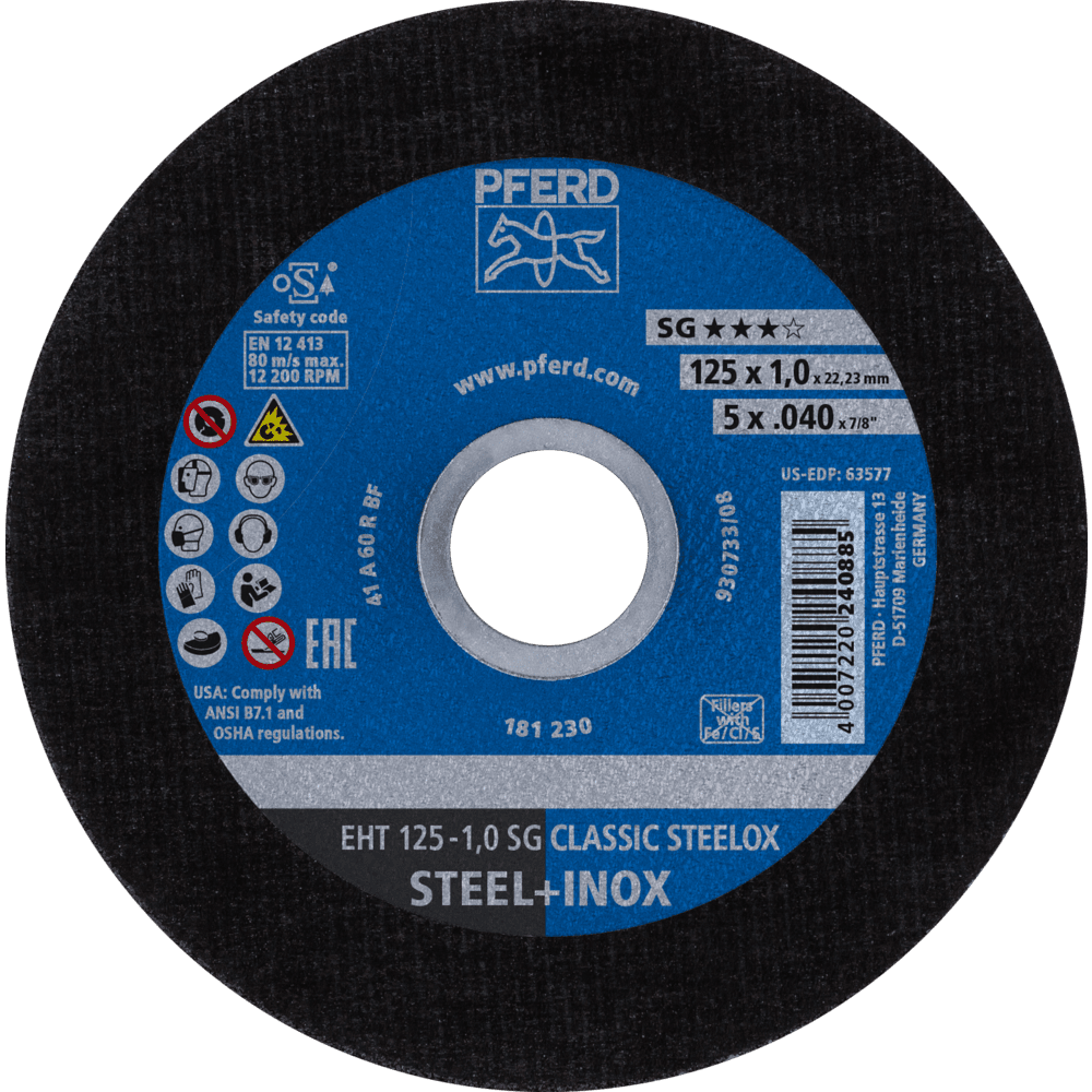 PFERD Trennscheiben EHT 125-1,0 SG CLASSIC STEELOX