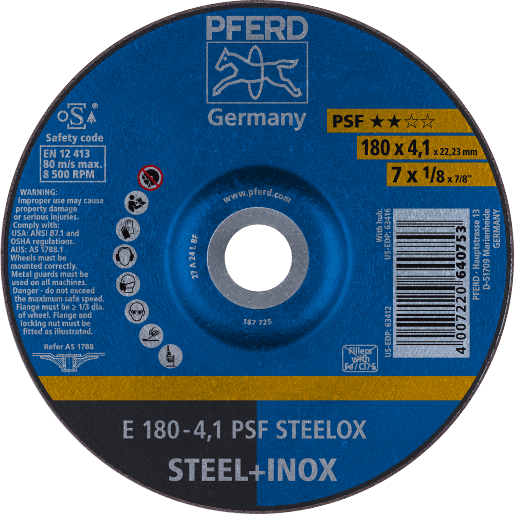 PFERD Schruppscheiben E 180-4,1 PSF STEELOX