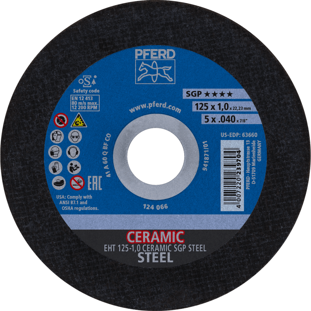 PFERD Trennscheiben EHT 100-1,3 CERAMIC SGP STEEL/16,0