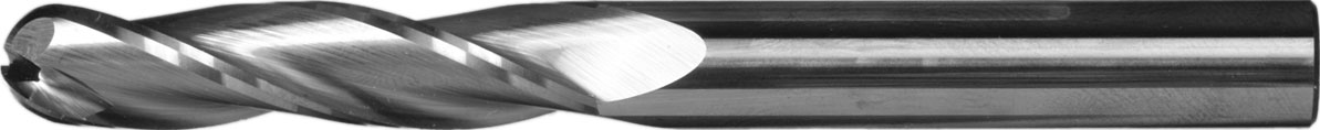VHM-Radiusfräser Ø 25,00 mm, extra lang, 4Z, ALCRONA