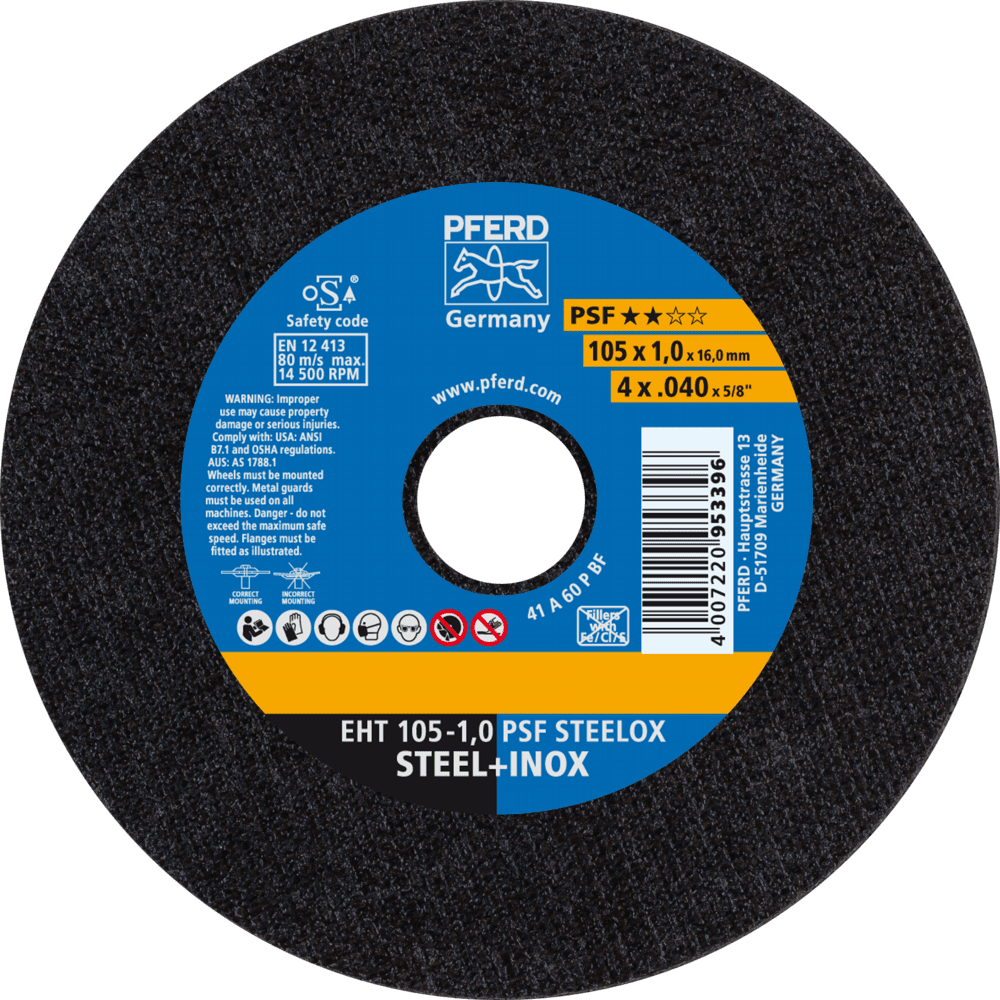 PFERD Trennscheiben EHT 105-1,0 PSF STEELOX/16,0