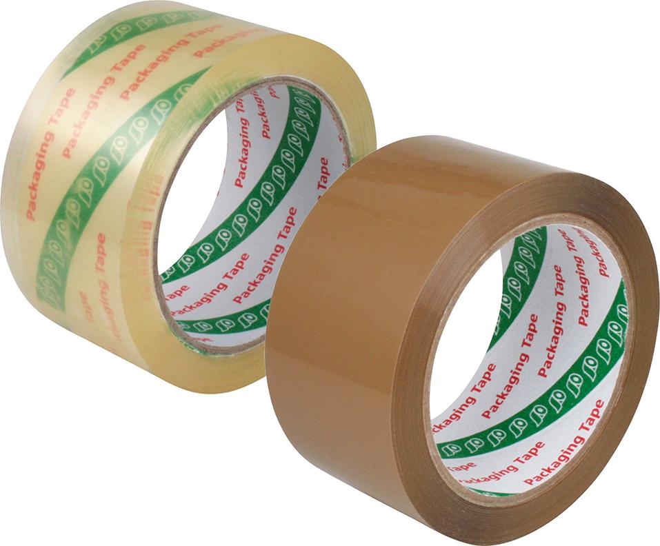 BOPP-Verpackungsklebeb. Geräuscharm abrollbar 50mmx66m, Acrylatkleber chamois