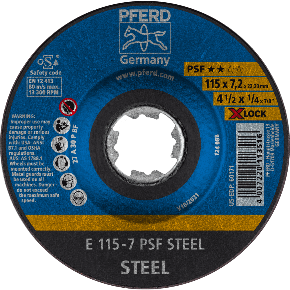PFERD Schruppscheiben E 115-7 PSF STEEL/X-LOCK