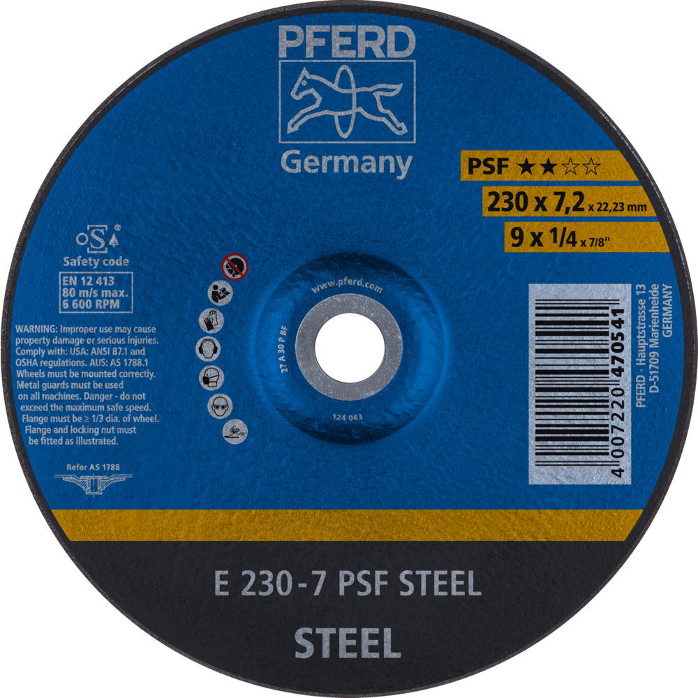 PFERD Schruppscheiben E 230-7 PSF STEEL