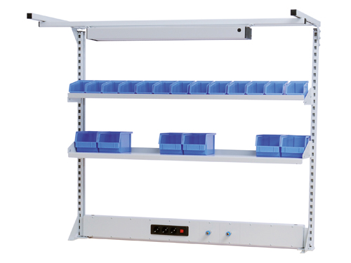 Multi-Wand-Aufbau workline Breite 1500 mit Obergestell, 1x Energiekanal , 2x ...