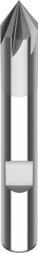 VHM-Entgrater 60° D1=6 D2=6 L2=5,2 L1=57 Z=4 HB