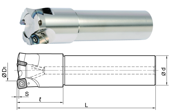 Hochvorschubfräser MFH28-S25-10-2T-200|Kyocera