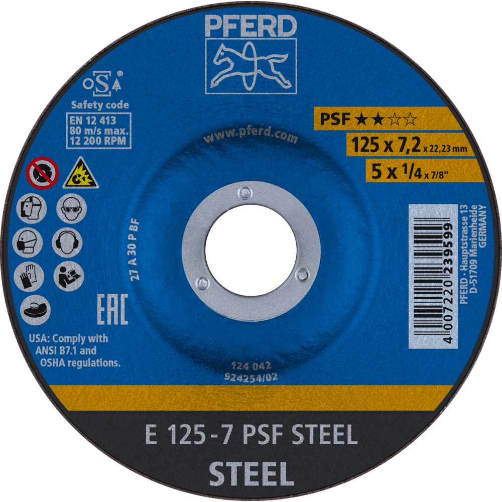 PFERD Schruppscheiben E 125-7 PSF STEEL (5)