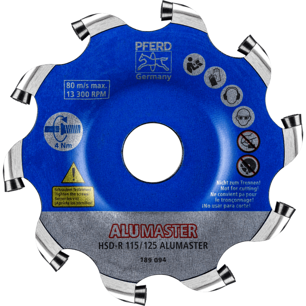 PFERD Fräswerkzeuge mit Wendeschneidplatten HSD-R 115/125 ALUMASTER HICOAT
