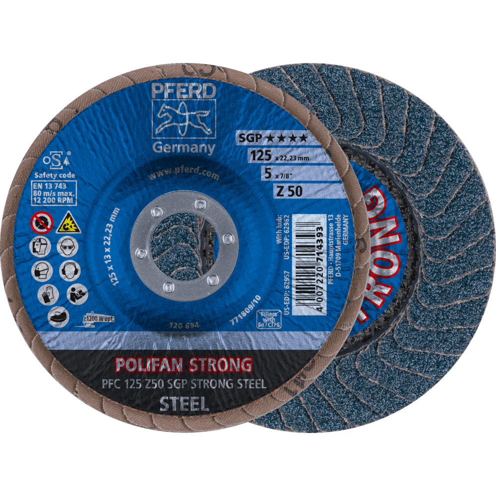 PFERD POLIFAN-Fächerscheiben PFC 125 Z 50 SGP STRONG STEEL