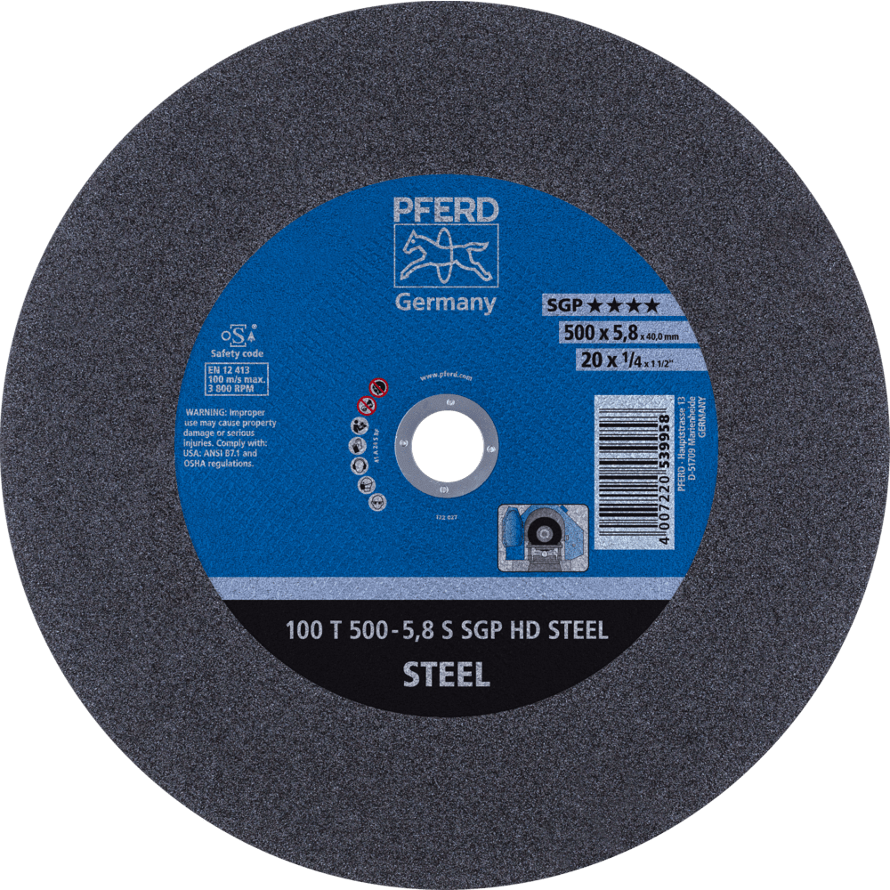 PFERD HEAVY DUTY SGP bis Ø 2000 mm 100 T 500-5,8 S SGP HD STEEL/40,0