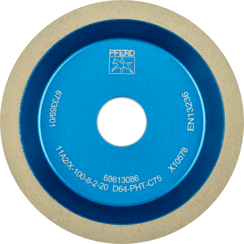 PFERD Dia.- und CBN-Werkzeuge Kunstharz 11A2/60° 100-8-2-20 D 64 PHT C75