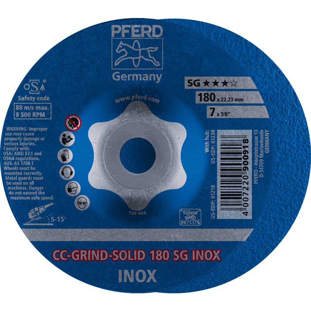 PFERD CC-GRIND (inkl. SOLID, FLEX, STRONG) CC-GRIND SOLID 180 SG INOX