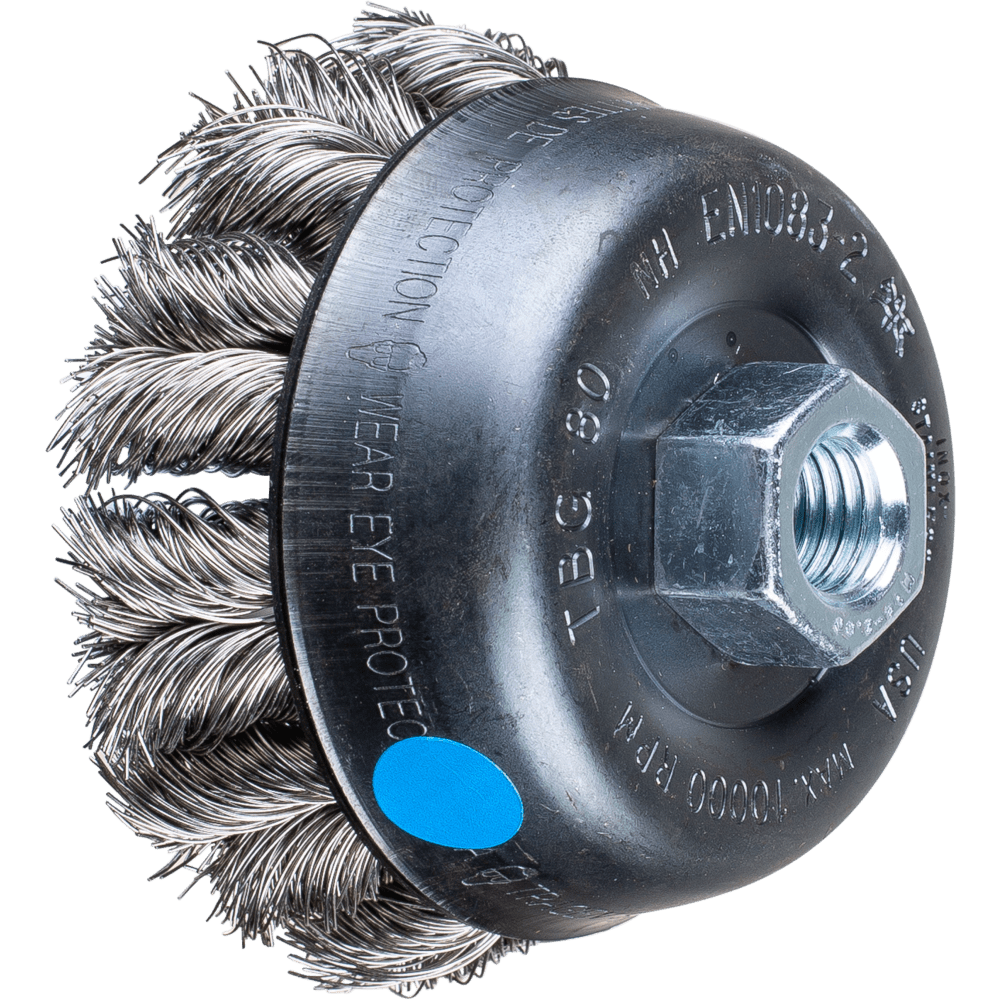PFERD Topfbürsten mit Gewinde POS TBG 80/M14 CT INOX 0,35