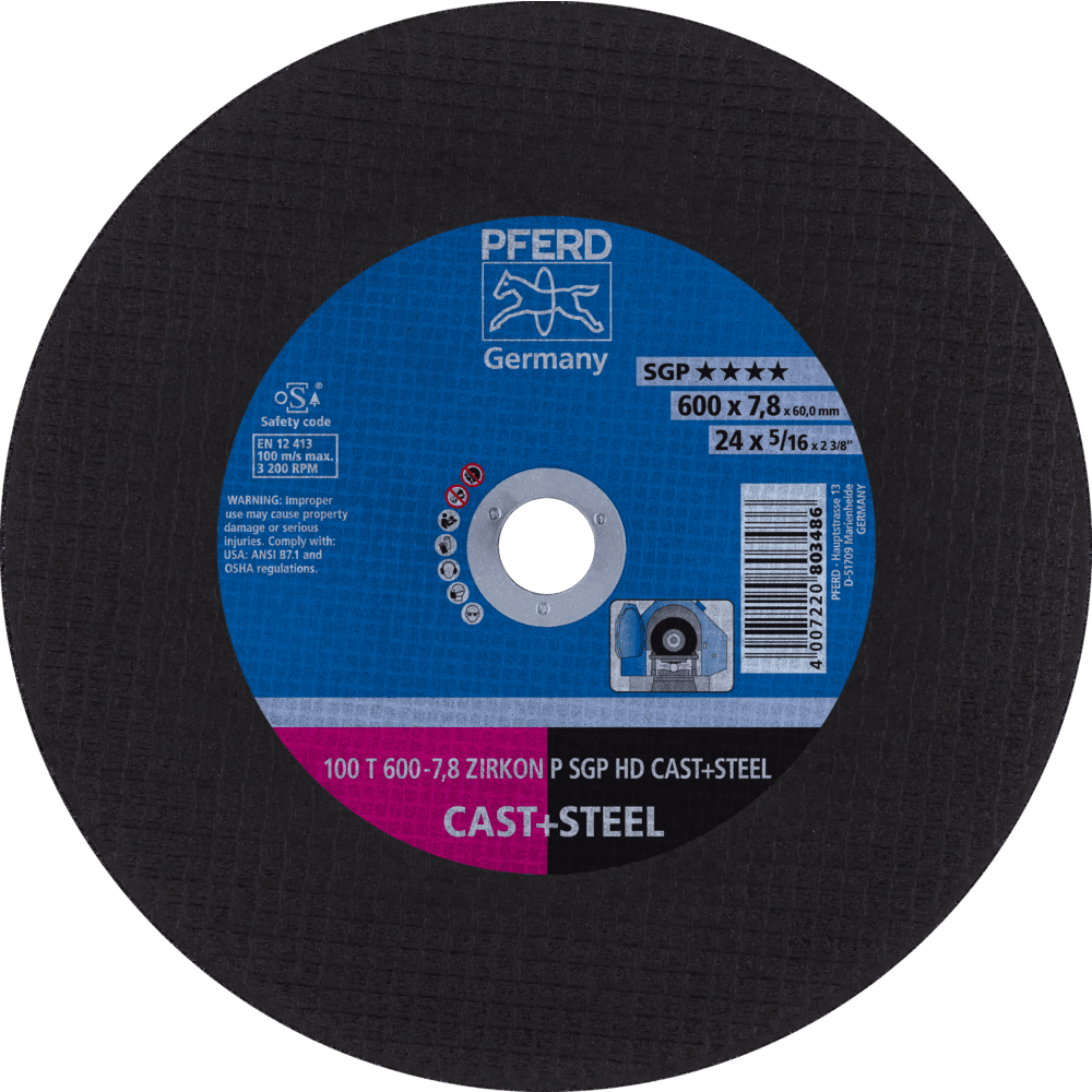 PFERD HEAVY DUTY SGP bis Ø 2000 mm 100 T 600-7,8 Z P SGP HD CAST+STEEL/60,0