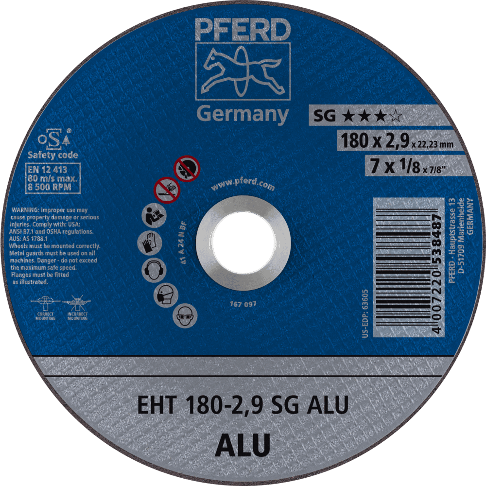 PFERD Trennscheiben EHT 180-2,9 SG ALU