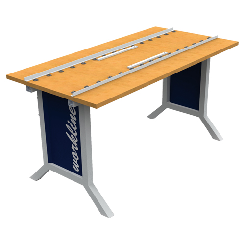 workline Kugeltisch mit Kugelleiste Tiefe 500, Breite 750, Klemmfeststellung