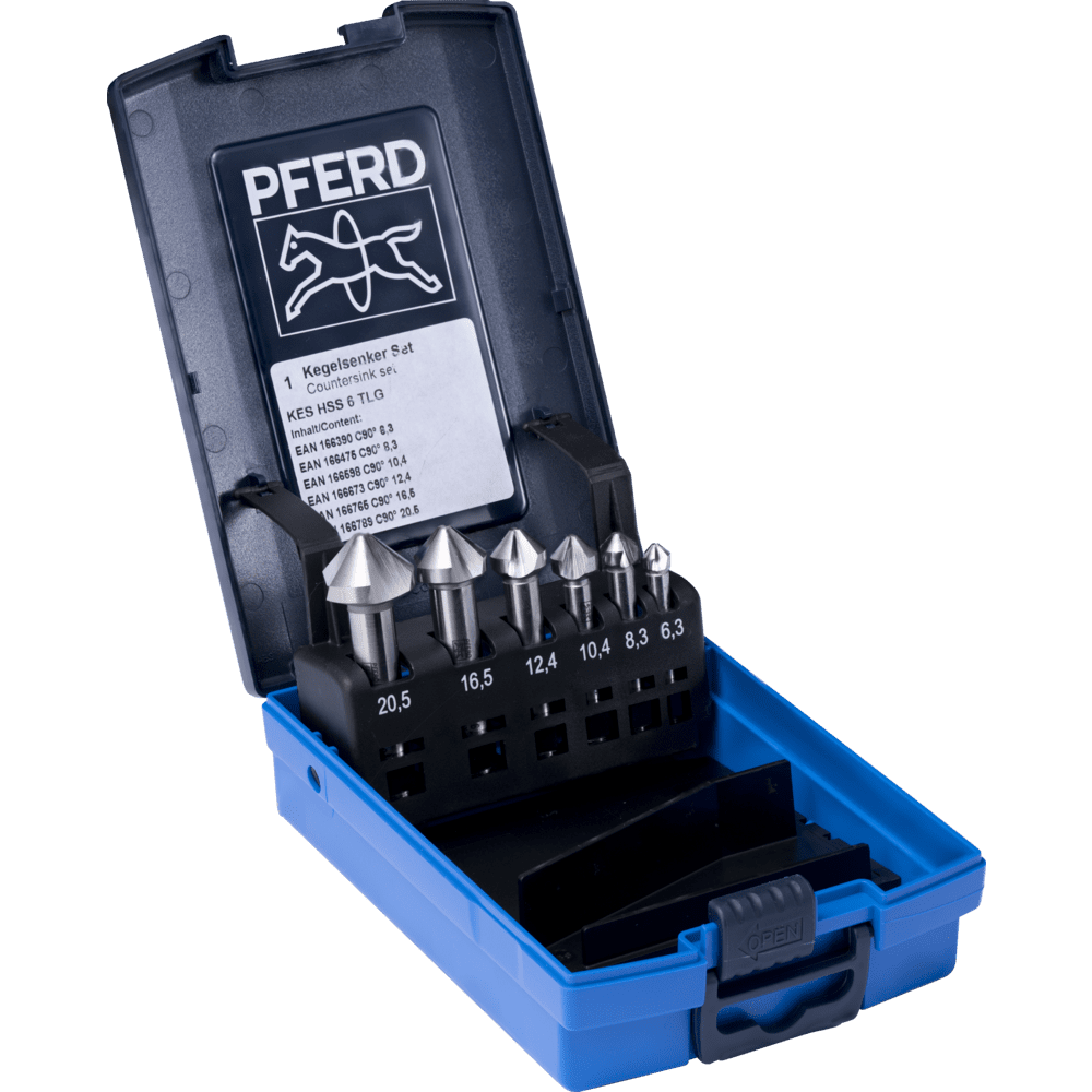 PFERD Bohr- und Senkwerkzeuge SET KES HSS DIN 335 C90° 6