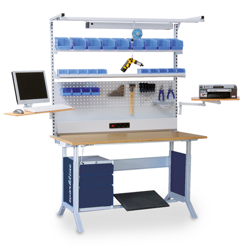 Multi-Wand-Aufbau workline Breite 1500 mit Obergestell, 1x Energiekanal , 1x ...