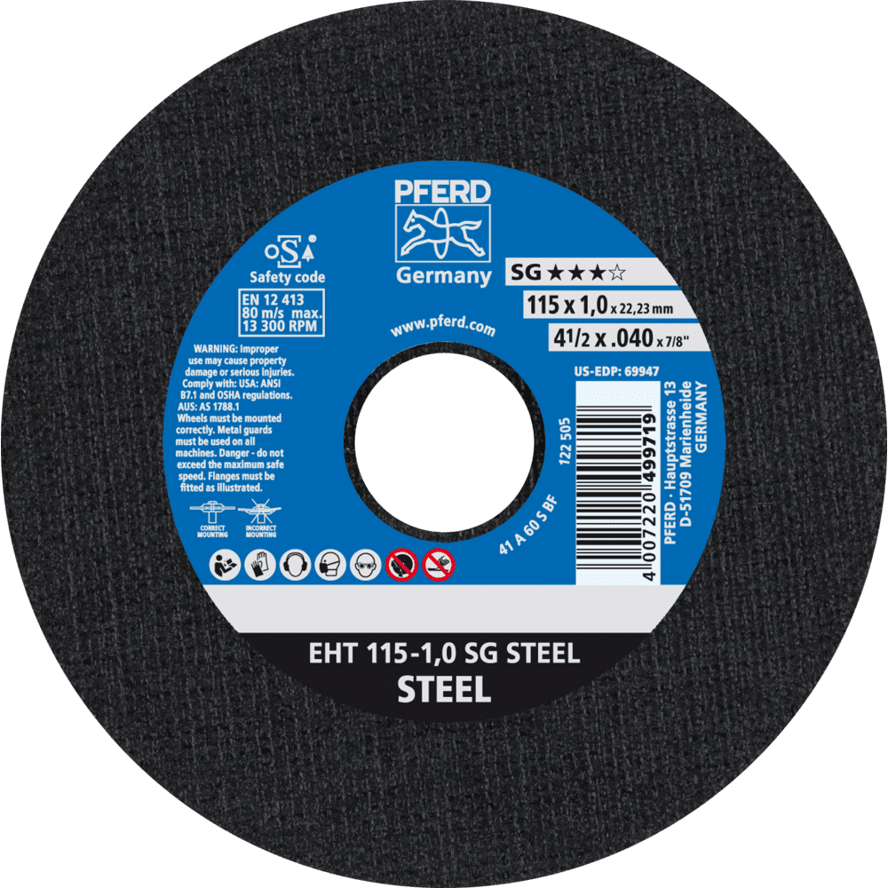 PFERD Trennscheiben EHT 115-1,0 SG STEEL
