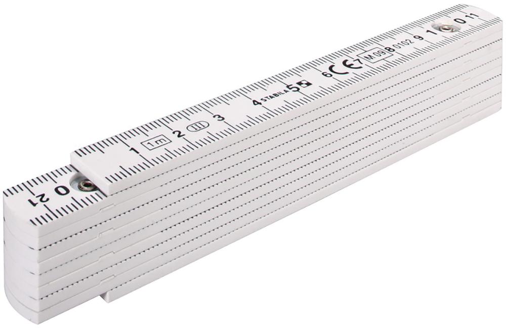 Gliedermaßstab Kunststoff2mx16mm weiß Typ 1104 Stabila