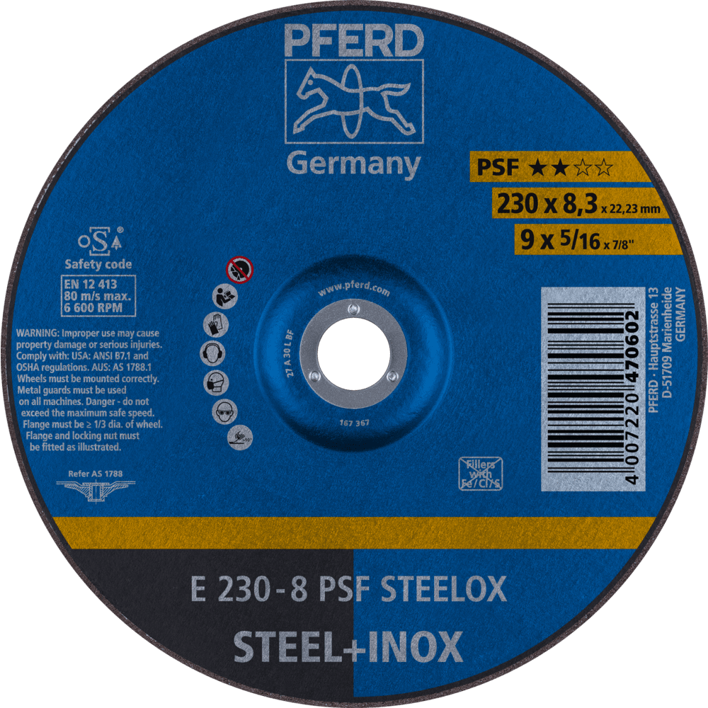 PFERD Schruppscheiben E 230-8 PSF STEELOX
