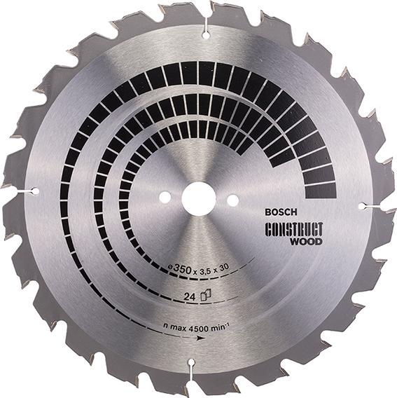 HM-Kreissägeblatt Nagelf.350x3,5/2,5x30 24Z HB BosVE à 1 Stück Construct Wood BOSCH