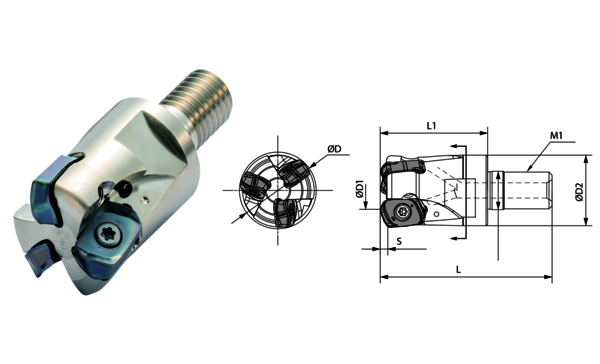 MFH Boost Einschraubfräser D= 25 Anzahl WSP: 3|Kyocera