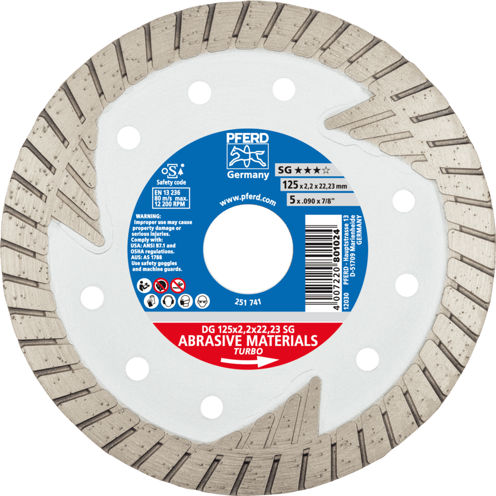 PFERD Diamantwerkzeuge für die Bauindustrie DG 125 x 2,2 x 22,23 SG