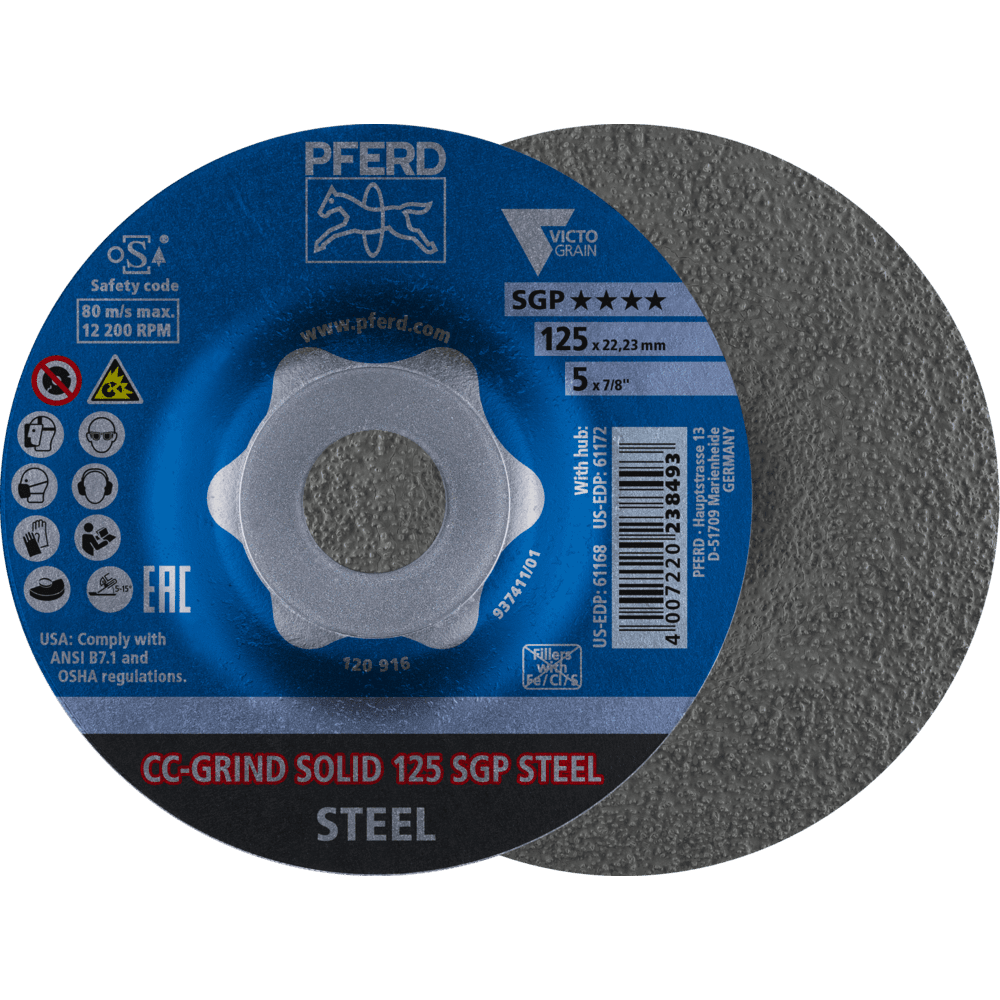 PFERD CC-GRIND (inkl. SOLID, FLEX, STRONG) CC-GRIND SOLID 125 SGP STEEL