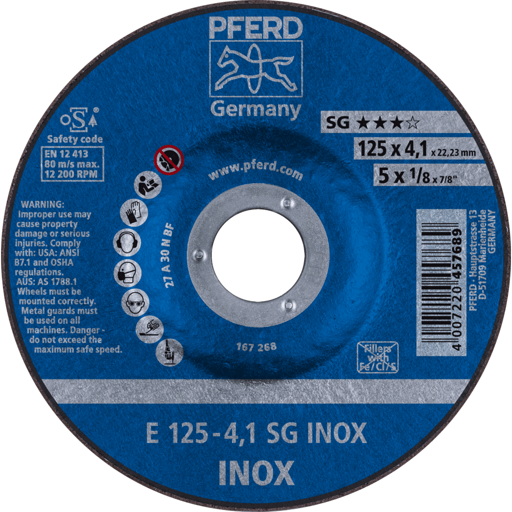 PFERD Schruppscheiben E 125-4,1 SG INOX