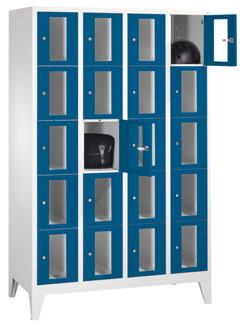 Fächerschrank mit 150 mm hohe Füßen, 3 x 4 Abteile, Abteilbreite in mm: 400