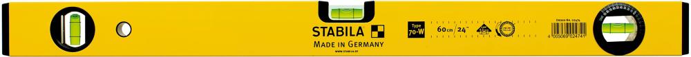 Wasserwaage LM 70W 80cm Winkellibelle pulverbeschichtet Stabila